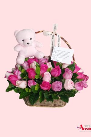 CANASTA FULL ROSAS