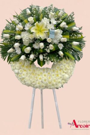 CORONA FUNEBRE BLANCA